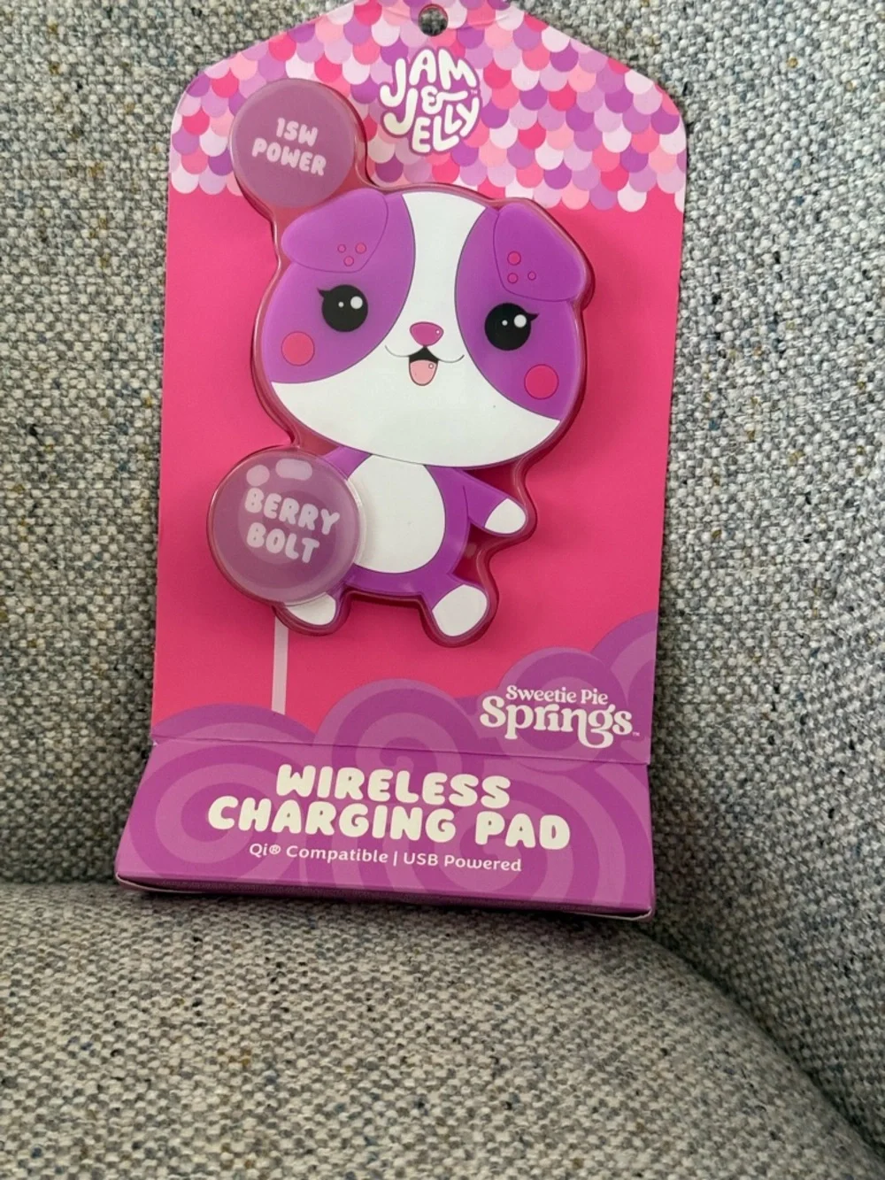 Jam & Jelly 15W Wireless Charging Pad Qi Compatible Kitty Design NIB